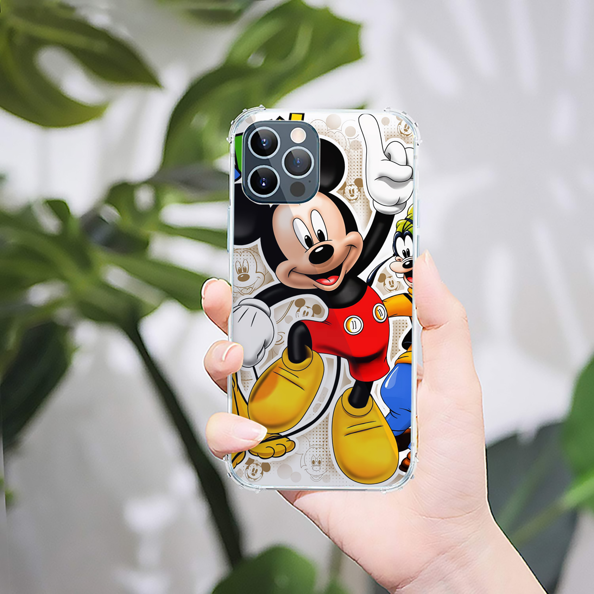（画像用） ミッキーマウス Mickey Mouse 【iPhone 12シリーズ対応】透明スマホケース（クリアソフトケース）